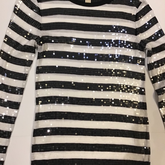 Micheal Kors Black and white striped sequin dress size xs - Picture 12 of 15